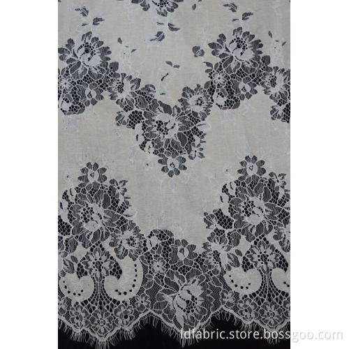 Nylon Cotton Panel Cord Lace Fabric